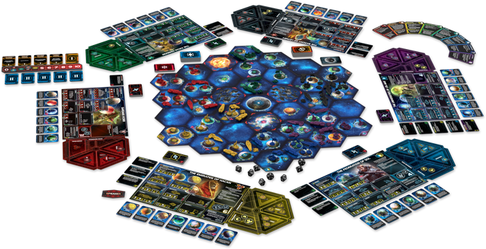 Twilight Imperium: Fourth Edition - Twilight Imperium (Fourth Edition), Fantasy Flight Games, 2017 — gameplay example - Credit: W Eric Martin