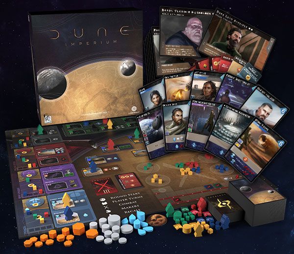 Dune: Imperium - Dune: Imperium, Dire Wolf — box and components (image provided by the publisher) - Credit: W Eric Martin