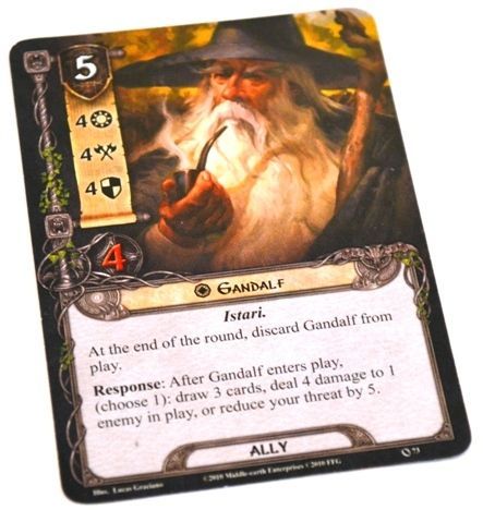 The Lord of the Rings: The Card Game - Gandalf taking a dramatic pose... - Credit: kilroy_locke