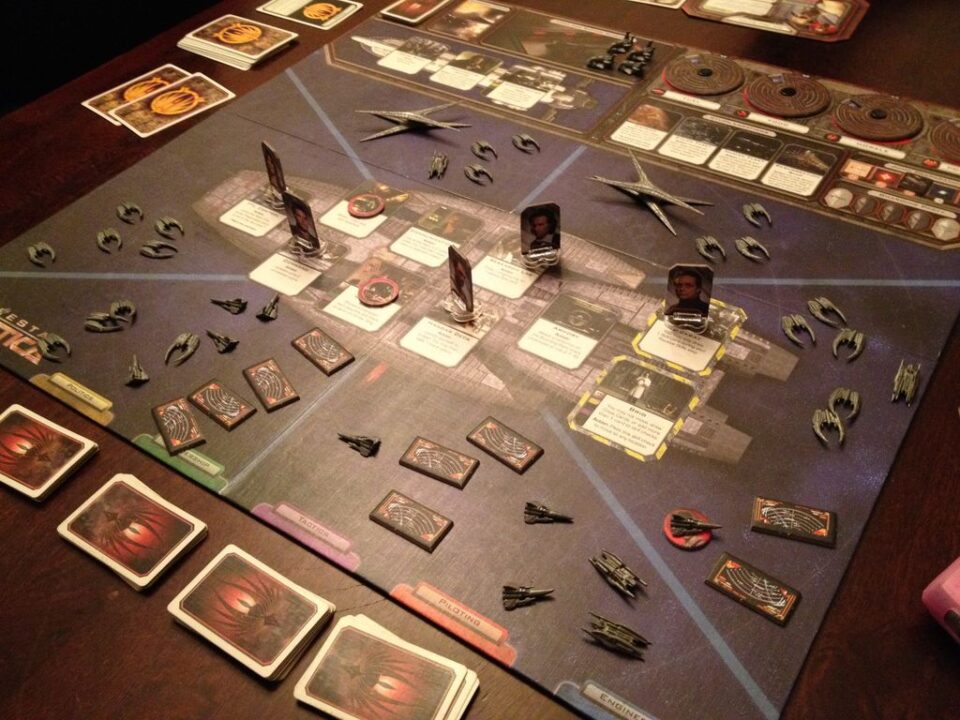 Battlestar Galactica: The Board Game - Every cylon ship on the board attacking the humans. We (they) survived. - Credit: nolemonplease