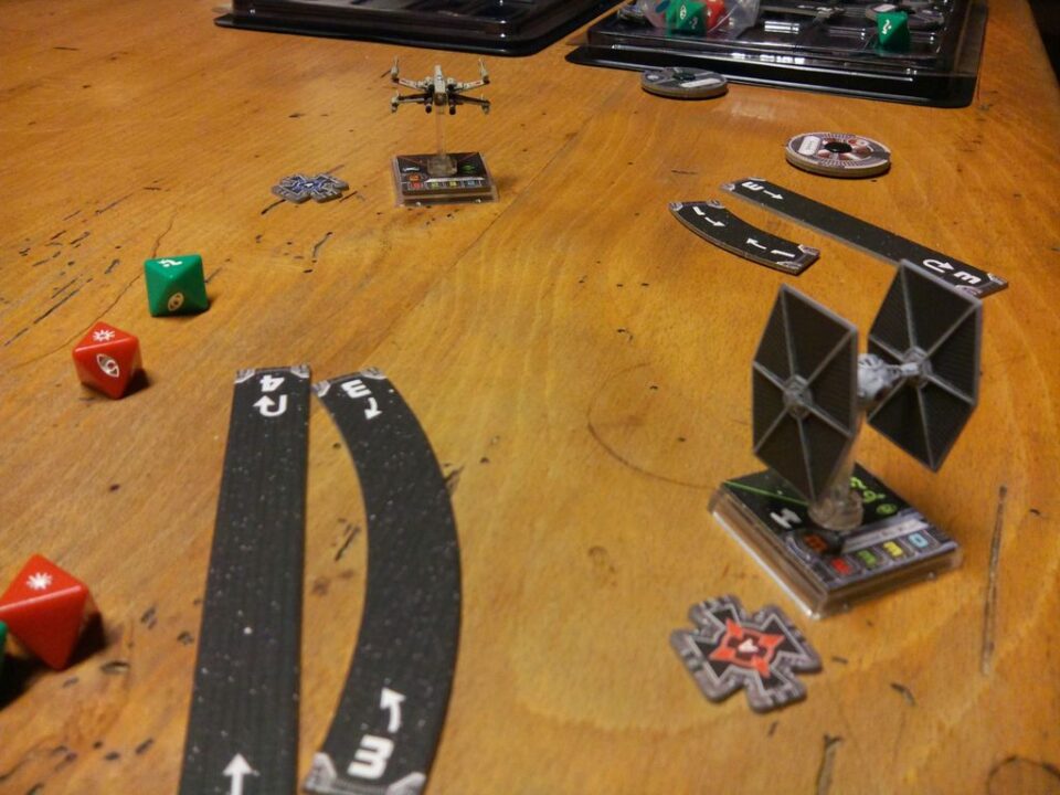 Star Wars: X-Wing Miniatures Game - Last Tie-Fighter finishing the X-Wing (Base game play with advanced rules) - Credit: flarre