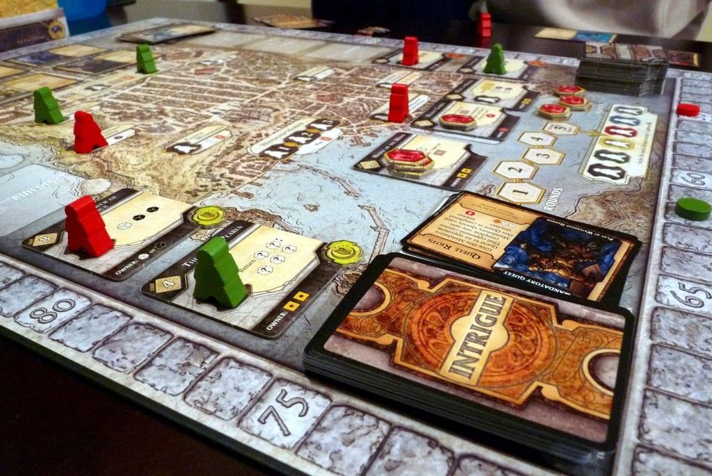 Lords of Waterdeep - Harpers vs Red Sashes. Oh I'm gonna love this game :-) - Credit: dinaddan