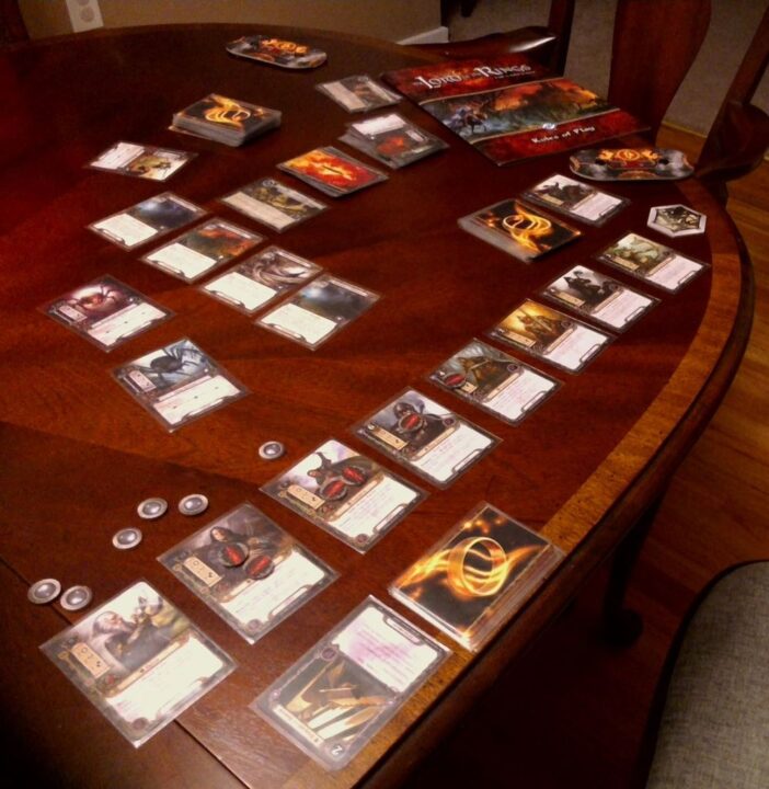 The Lord of the Rings: The Card Game - Passage Through Mirkwood victory with the help of a few friends. - Credit: starfailure