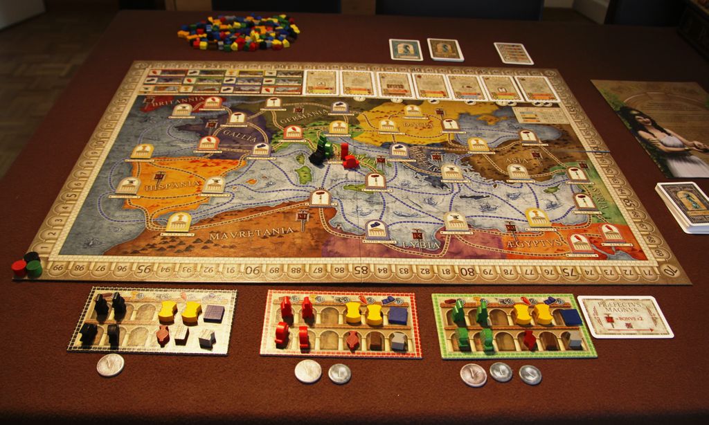 Concordia - Setup for a 3 player game. - Credit: snog