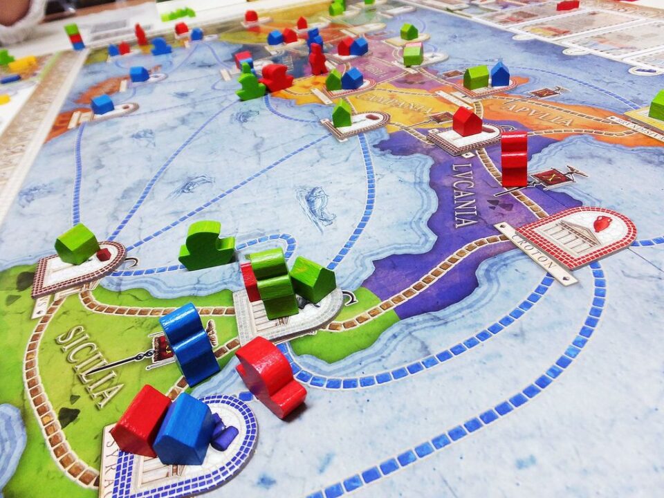 Concordia - A three-player game in progress. - Credit: moonblogger