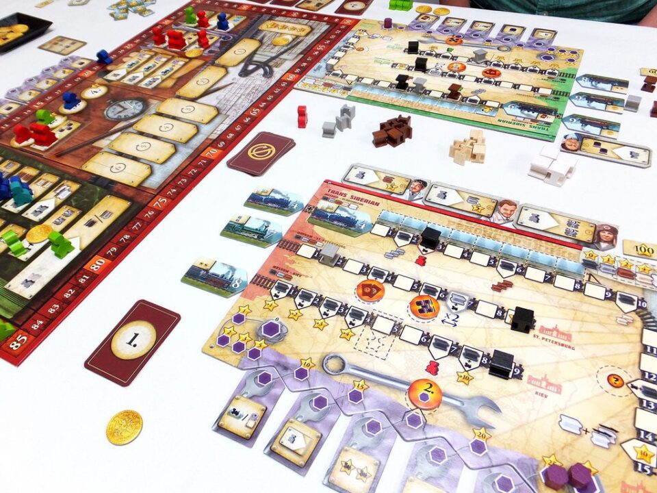 Russian Railroads - Near the end of a three player game.  - Credit: moonblogger