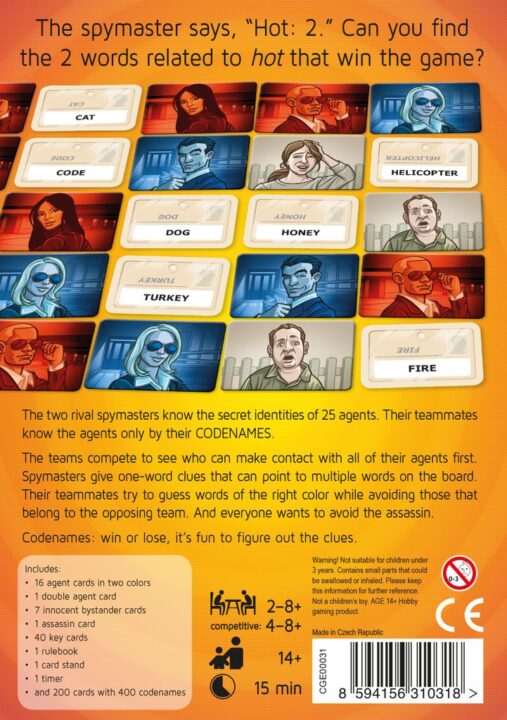 Codenames - Codenames – bottom of the box - Credit: JanaZemankova