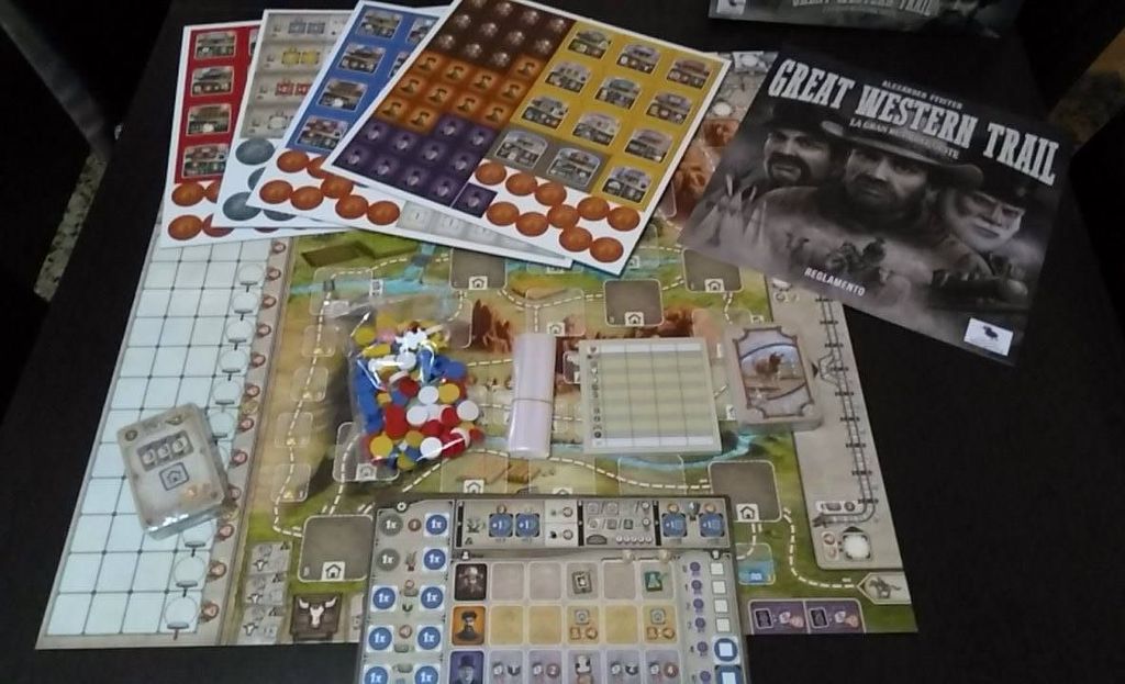 Great Western Trail - Spanish Edition just out of the box - Credit: tallarad