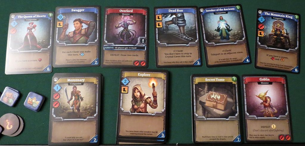 Clank!: A Deck-Building Adventure - The market offers single-use items, new cards, and monsters to slay. - Credit: The Innocent