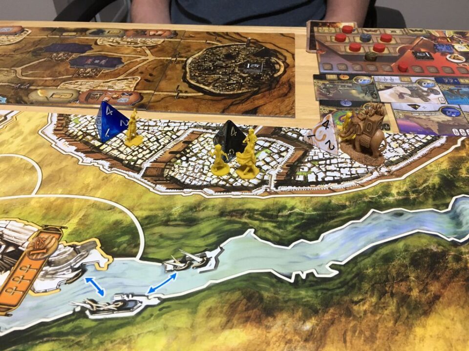 Kemet - First game.  I was told it's dumb to take pyramids because owner will just take them right back.  Challenge Accepted - Credit: Gutrender