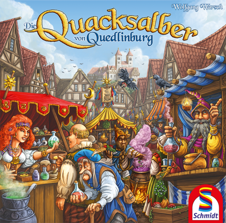 The Quacks of Quedlinburg - Die Quacksalber von Quedlinburg, Schmidt Spiele, 2018 — front cover (image provided by the publisher) - Credit: W Eric Martin