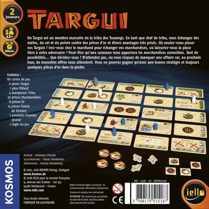 Targi - Back of french edition box - Credit: jlele