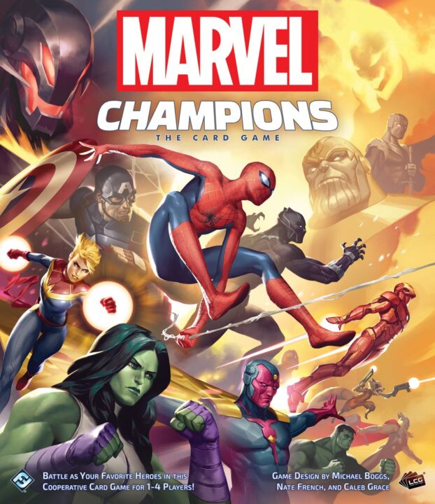 Marvel Champions: The Card Game - Marvel Champions: The Card Game, Fantasy Flight Games, 2019 — front cover (image provided by the publisher) - Credit: W Eric Martin