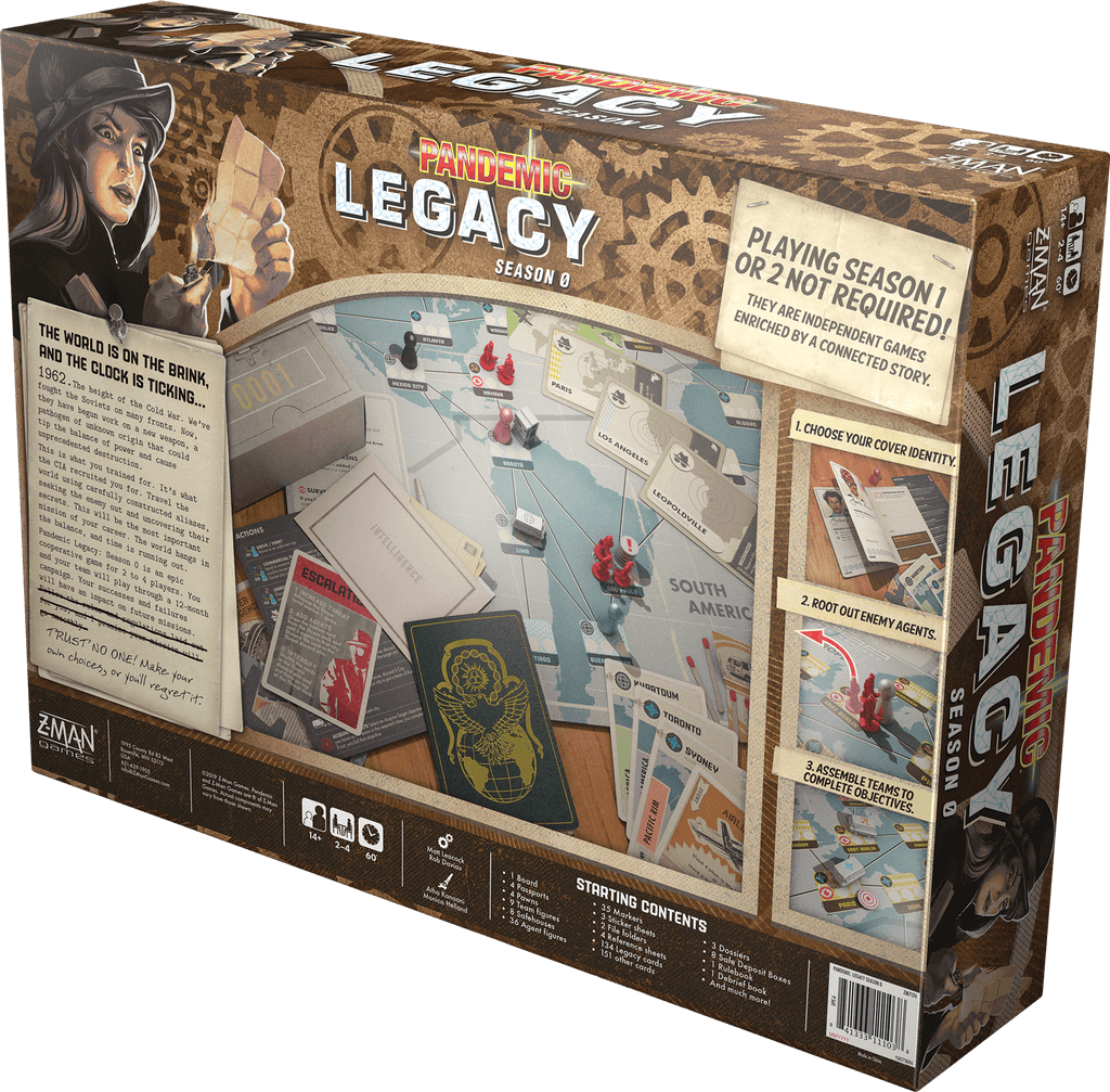 Pandemic Legacy: Season 0 - Pandemic Legacy: Season 0, Z-Man Games, 2020 (image provided by the publisher) - Credit: W Eric Martin