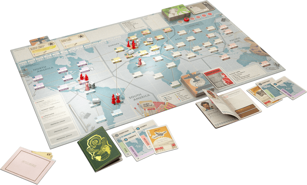 Pandemic Legacy: Season 0 - Pandemic Legacy: Season 0, Z-Man Games, 2020 — components ready for play (image provided by the publisher) - Credit: W Eric Martin