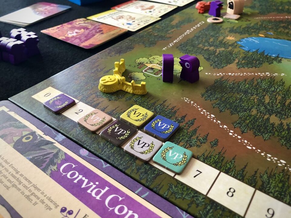 Root - Seven player game. Went really smooth. After just two hours the Duchy won. Everyone was focused to slow down the Eyrie and no one was expecting the danger from below. - Credit: Hipopotam