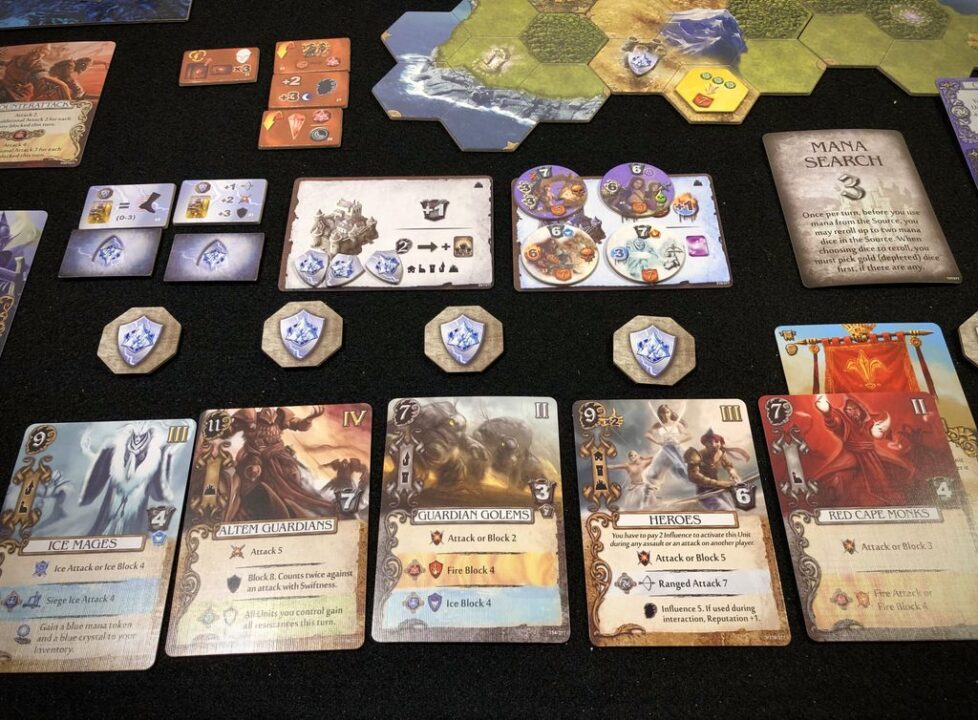 Mage Knight Board Game - My first victories solo conquest. After 3 failed attempts I finally crushed both cities. - Credit: Hipopotam