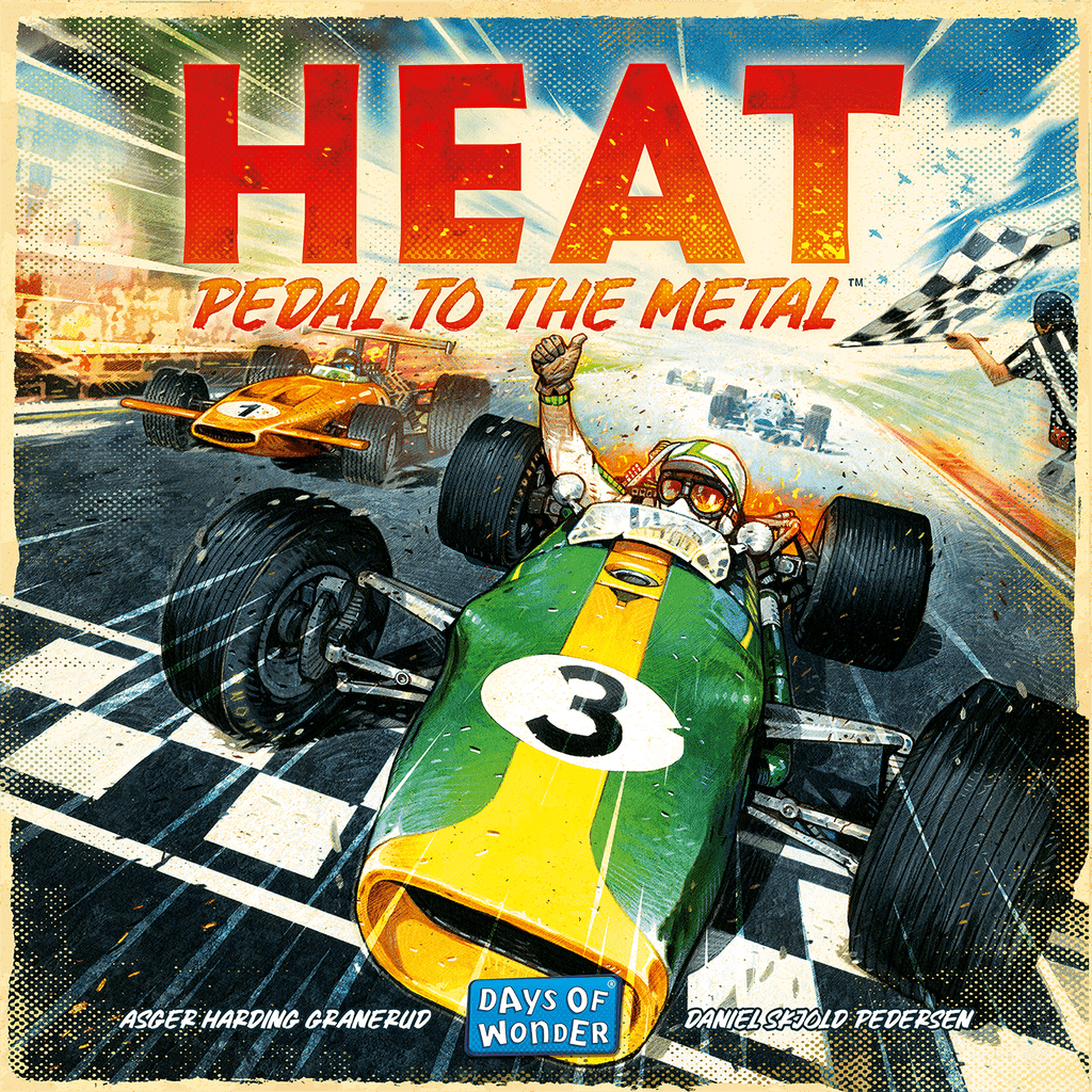 Heat: Pedal to the Metal - Heat: Pedal to the Metal, Days of Wonder, 2022 — front cover, English-language edition (image provided by the publisher) - Credit: W Eric Martin