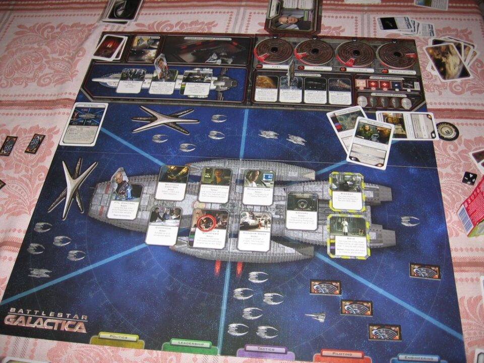 Battlestar Galactica: The Board Game - End of game: humans tried to jump away but died in the attempt - Credit: FinnTroll