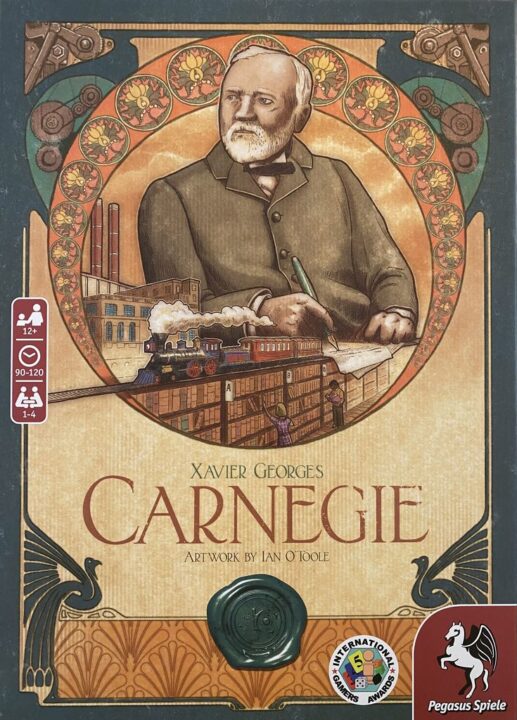 Carnegie - English/German edition with award - Credit: Brettspielhelden DD