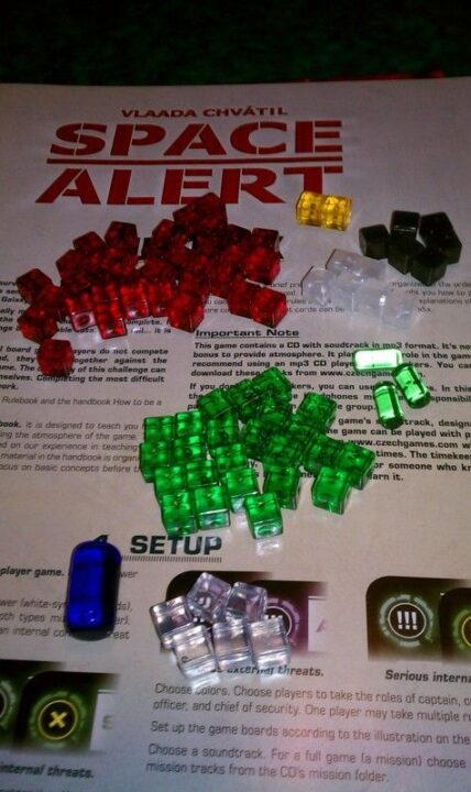 Space Alert - New plastic Cubes for most recent printing of space alert. - Credit: atraangelis