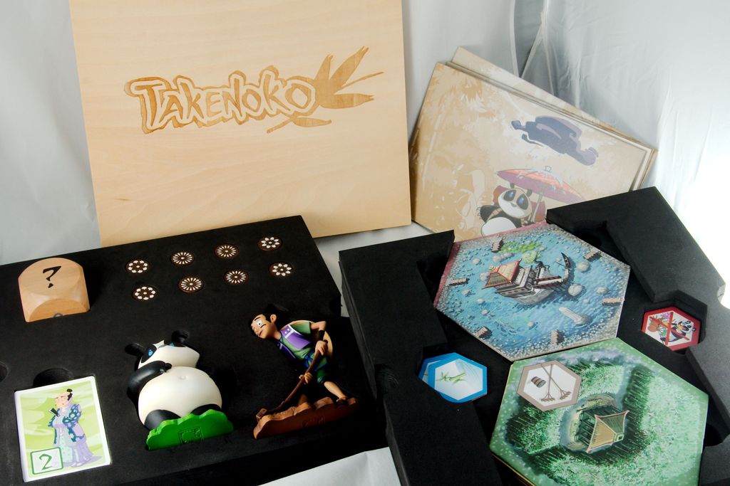 Takenoko - Collector's Edition, the two dense-foam trays for organizing some of the pieces. - Credit: kirkbauer