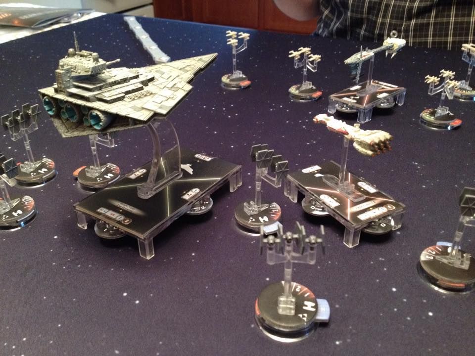 Star Wars: Armada - Base game learning scenario.  Playmat from X-Wing game. - Credit: logopolys