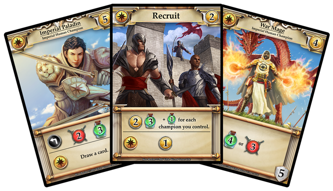 Hero Realms - Hero Realms, White Wizard Games, 2016 — sample Imperial cards - Credit: W Eric Martin
