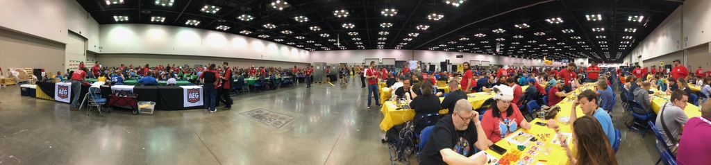 Tiny Towns - The crowd playing Tiny Towns at AEG's Big Game Night, GenCon 2019. - Credit: Pete McPherson