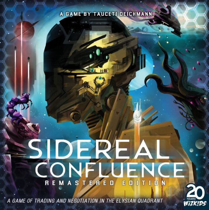 Sidereal Confluence - Sidereal Confluence: Trading and Negotiation in the Elysian Quadrant, WizKids, 2020 — front cover, remastered edition (image provided by the publisher) - Credit: W Eric Martin