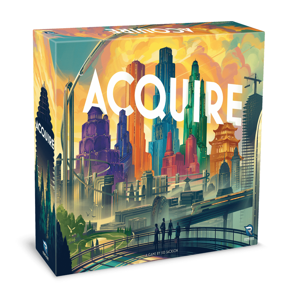 Acquire - Box cover for the 2023 Acquire release from Renegade Games Studios - Credit: Cashtool