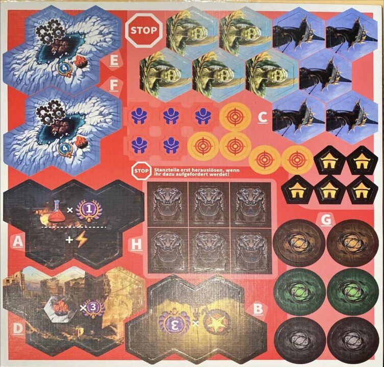 Revive - campaign punchboard, German edition, back cover - Credit: Brettspielhelden DD