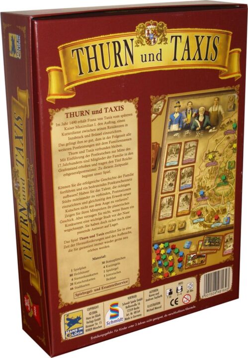 Thurn and Taxis - "Thurn und Taxis" German version Backside of box - Credit: santac