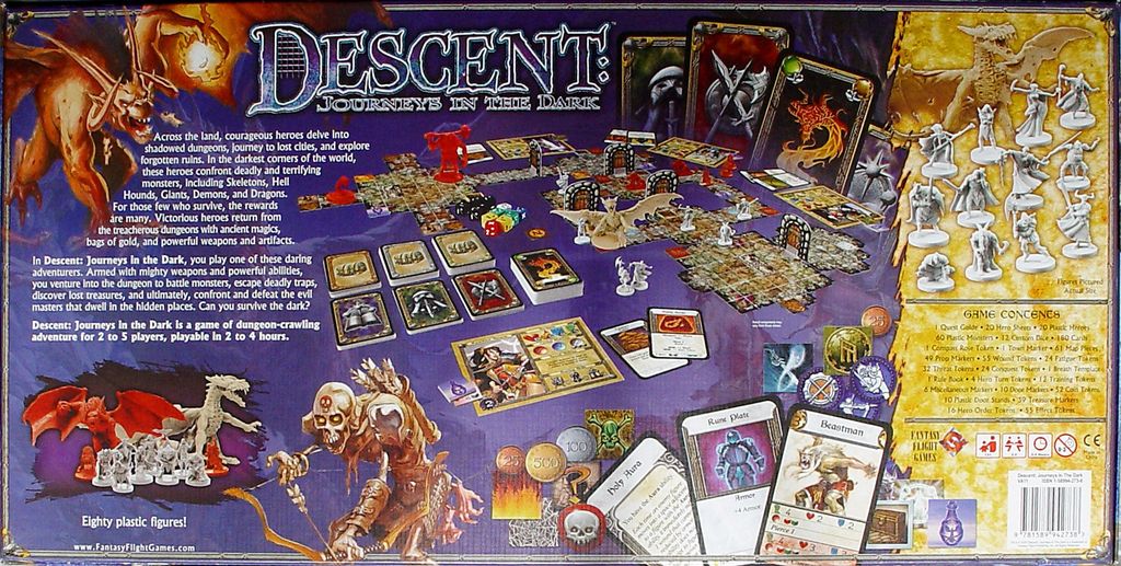 Descent: Journeys in the Dark - Back of the english edition - Credit: Livinus
