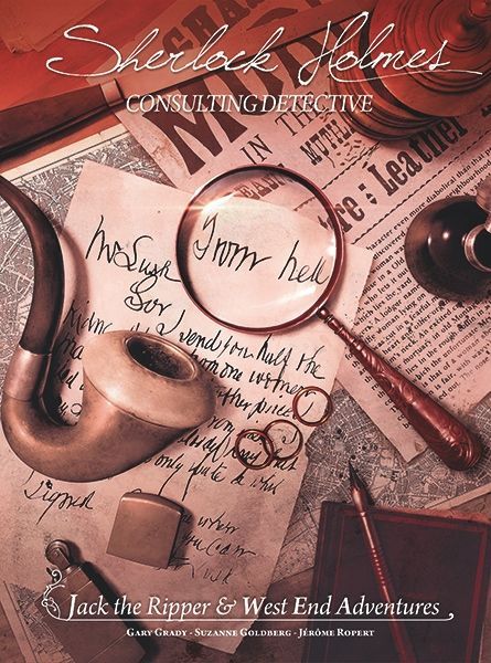 Sherlock Holmes Consulting Detective: Jack the Ripper & West End Adventures - Sherlock Holmes Consulting Detective: Jack the Ripper & West End Adventures, Space Cowboys, 2016 — front cover - Credit: W Eric Martin