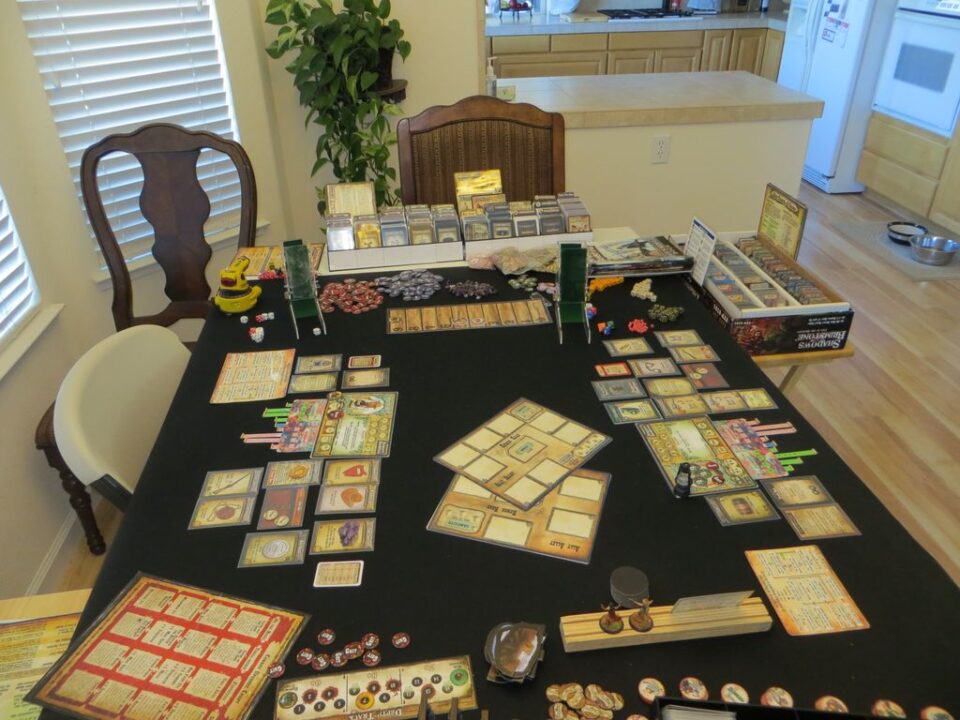 Shadows of Brimstone: City of the Ancients - Table ready for town visit - Credit: Bassfisher44