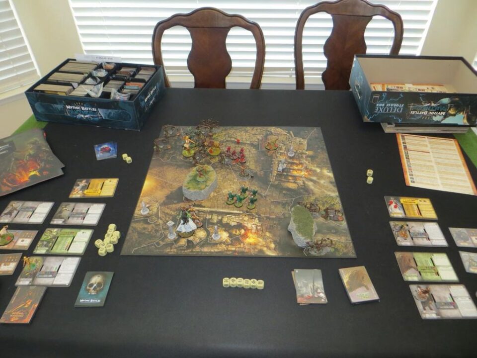 Mythic Battles: Pantheon - 2 player game in progress - Credit: Bassfisher44