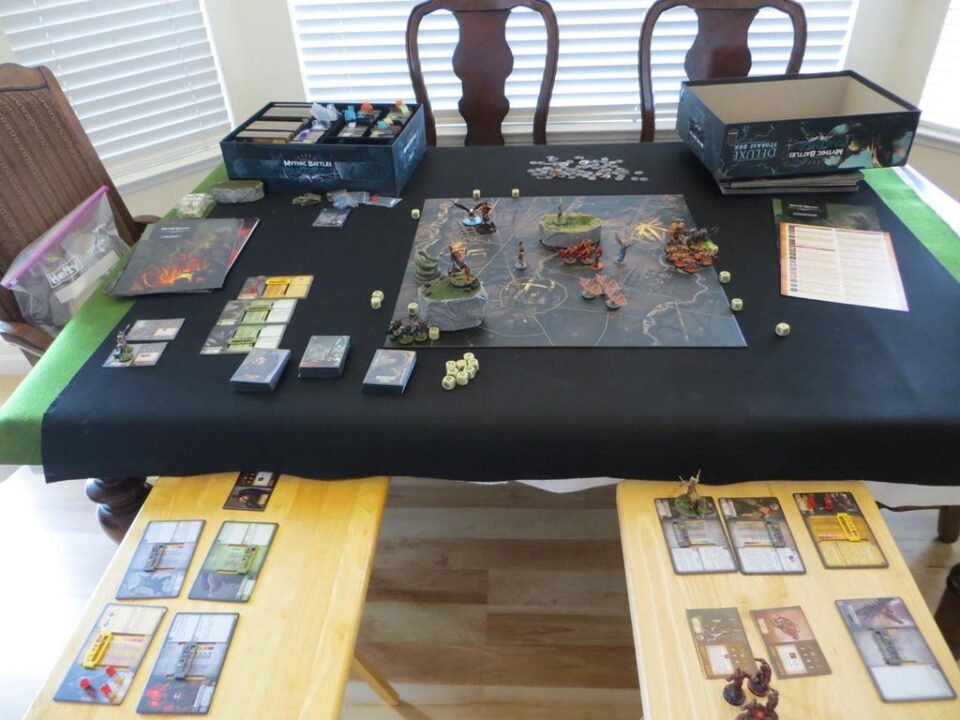 Mythic Battles: Pantheon - 3 player game in progress - Credit: Bassfisher44