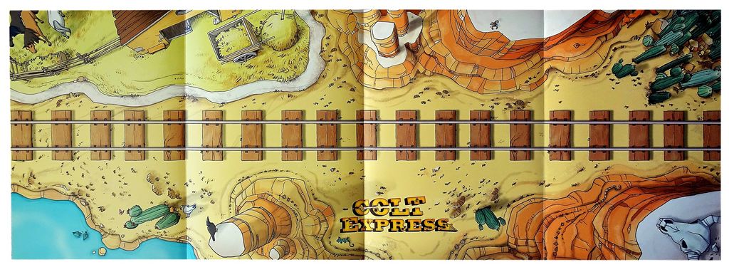 Colt Express - Game map (insert in Spielbox 1/2015) - Credit: Marvelfan