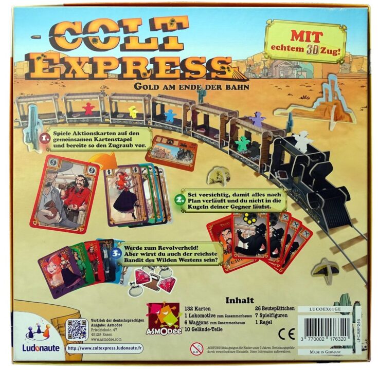 Colt Express - Box back - Credit: Marvelfan