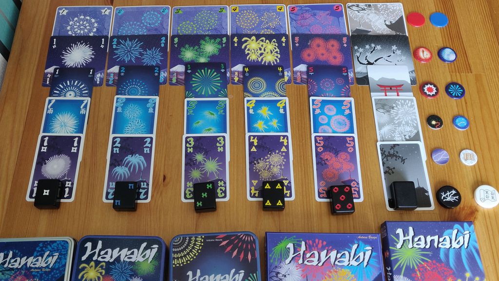 Hanabi - Comparison of different Hanabi designs - Credit: selfthinker