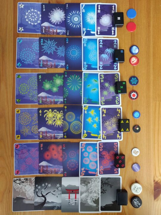 Hanabi - Comparison of different Hanabi designs - Credit: selfthinker