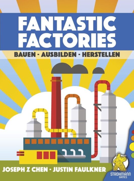 Fantastic Factories - Fantastic Factories, Strohmann Games, 2021 — front cover - Credit: W Eric Martin