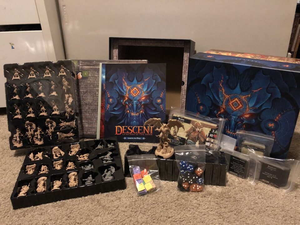 Descent: Legends of the Dark - all components in the box - Credit: ToPang