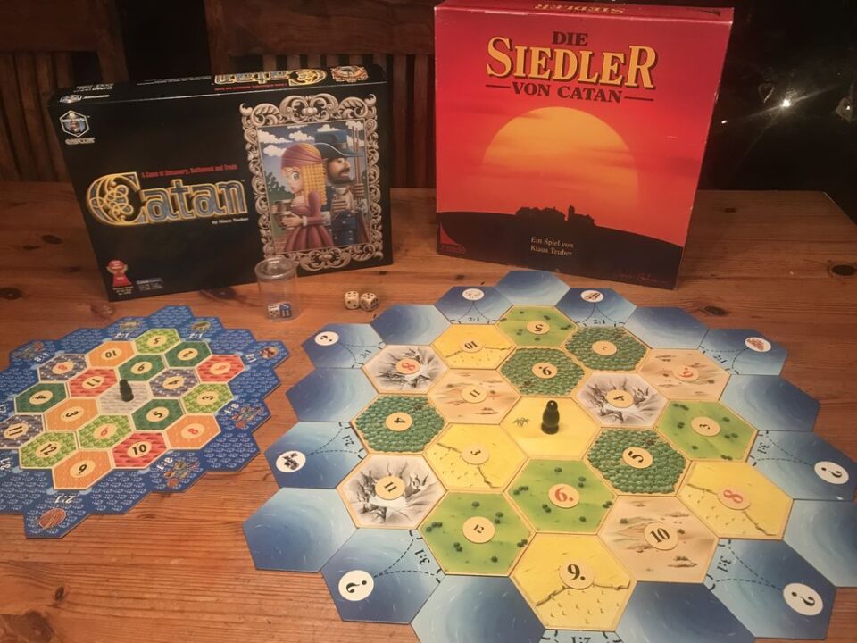 CATAN - Comparing Japanese & (first) German edition. Quite a different size! - Credit: Reinhard Sabel