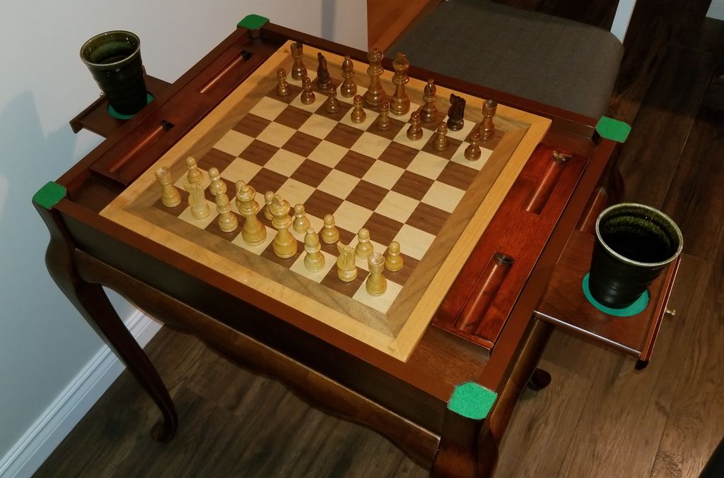 Chess - Wooden games table with Chess - Credit: Decagon