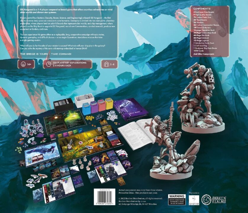 ISS Vanguard - ISS Vanguard, Awaken Realms, 2022 — back cover (image provided by the publisher) - Credit: W Eric Martin
