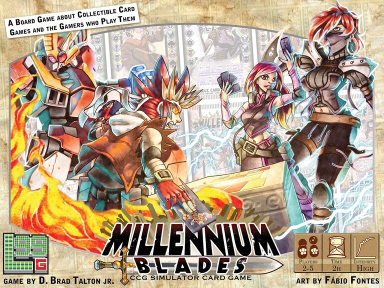 Millennium Blades - Millennium Blades, Level 99 Games, 2016 — front cover (image provided by the publisher) - Credit: W Eric Martin
