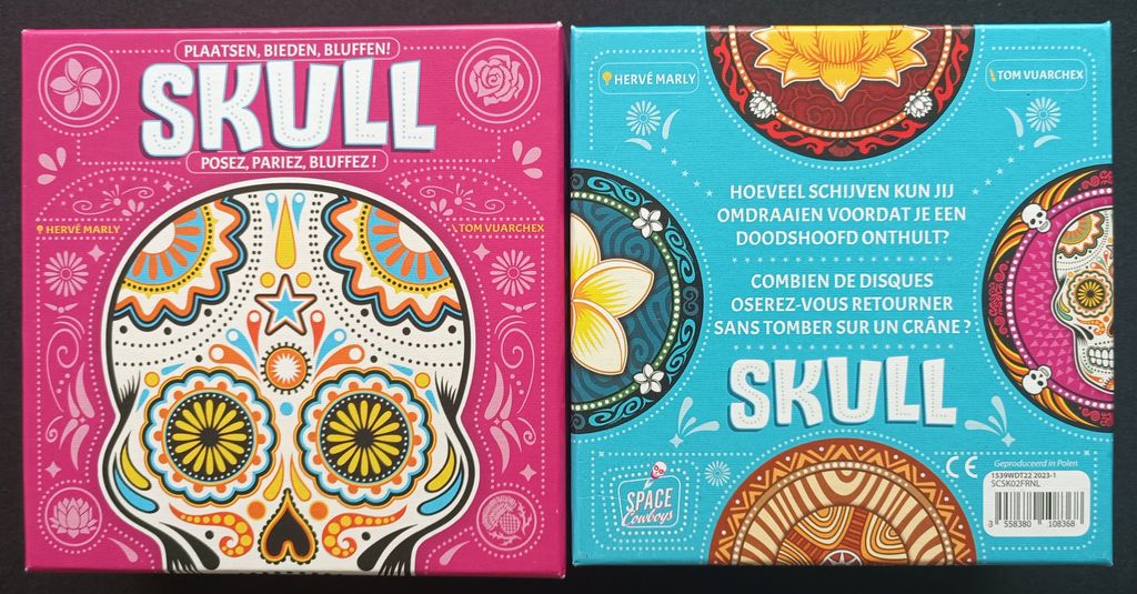 Skull - Dutch/French edition 2023 box front and back - Credit: Spellenfanaat