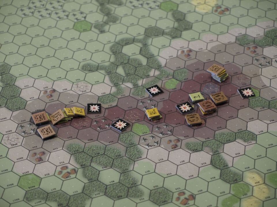 Advanced Squad Leader - Initial Setup for Fog of War 2010 had Americans and Japanese in the same hex. - Credit: cscottk